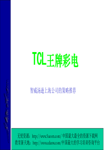 TCL王牌彩电智威汤逊上海公司的策略推荐