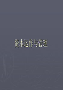 资本运作与管理（PPT31页）