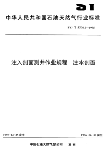 SY-T 5776.1-1995 注入剖面测井作业规程  注水剖面