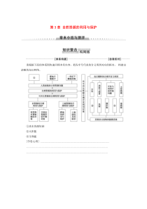 2019-2020学年高中地理 第3章 自然资源的利用与保护章末小结与测评学案 新人教版选修6