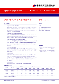 XXXX1105_XXXX11_建材行业专题投资策略：聚焦“十二五”行业投资机会