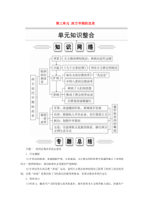 2019-2020学年高中历史 第三单元 西方早期的改革单元知识整合导学案 岳麓版选修1