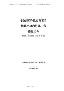 冷能空分项目招标文件(场平和桩基)