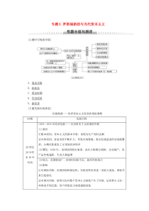 2019-2020学年高中历史 专题6 罗斯福新政与当代资本主义专题小结与测评学案 人民版必修2