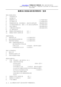 勘察设计招投标各阶段所需材料一览表(doc18)