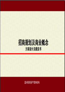 瓮安华都嘉苑招商规划、商业概念方案建议书