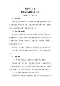 薄弱学科教师培训计划