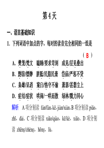 XXXX年步步高大二轮专题复习与增分策略 热身训练半个月 第4天