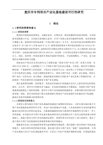 重庆市专利项目产业化基地建设可行性研究(doc10)(1)