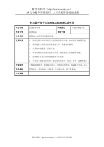 科技园开发中心招商部总经理岗位说明书