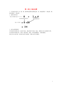 三年级数学上册 第一单元 混合运算知识点总结 北师大版