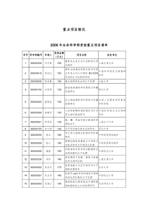 重点项目资助执行情况-重点项目情况