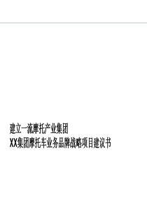 XX集团摩托车业务品牌战略项目建议书