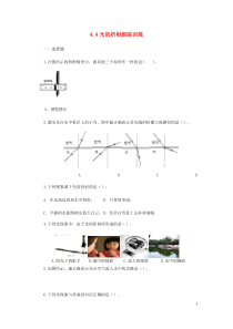 2021学年八年级物理上册44光的折射跟踪训练新版新人教版