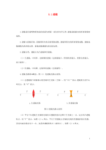 2021学年八年级物理上册51透镜知识点与考点解析新版新人教版