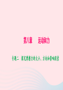 八年级物理下册第八章运动和力专题二探究摩擦力的大小方向和影响因素作业课件新版新人教版