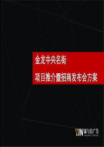 贵阳金龙中央名街项目推介暨招商发布会方案（PPT37页）