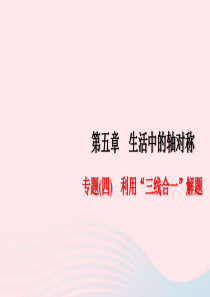 七年级数学下册第五章生活中的轴对称专题四利用三线合一解题作业课件新版北师大版