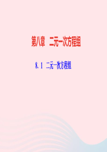 七年级数学下册第八章二元一次方程组81二元一次方程组作业课件新版新人教版