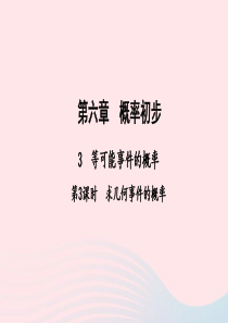 七年级数学下册第六章概率初步3等可能事件的概率第3课时求几何事件的概率作业课件新版北师大版