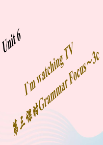 七年级英语下册Unit6ImwatchingTV第三课时GrammarFocus3c作业课件新版人教