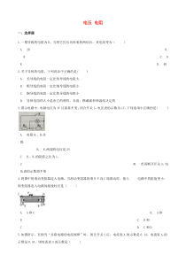 2021年中考物理必考点专项训练电压电阻含解析