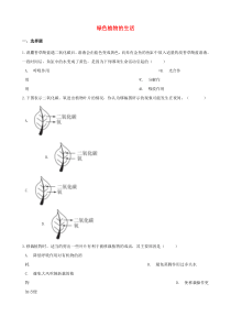 2021年中考生物一轮复习绿色植物的生活专项训练