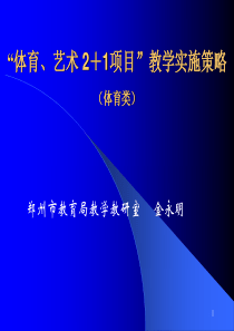 “体育、艺术21项目”教学实施策略(体育类)