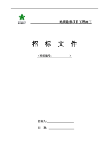 地勘工程招标文件（DOC43页）