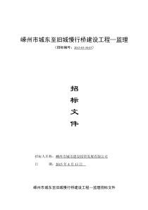 城东至旧城慢行桥监理招标文件更正后(1)