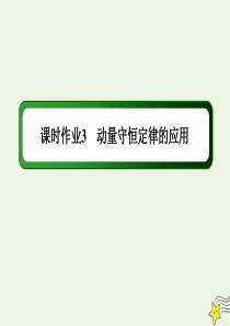 2021学年高中物理课时作业3动量守恒定律的应用课件教科版选修35