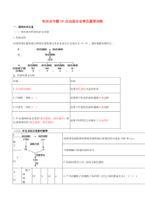 2021年高考生物一轮复习知识点下专题19自由组合定律及题型训练含解析