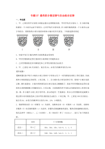 全国卷2021学年高考生物精鸭点突破专题07遗传的分离定律与自由组合定律含解析