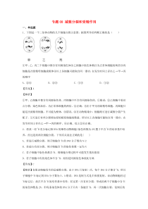 全国卷2021学年高考生物精鸭点突破专题08减数分裂和受精作用含解析