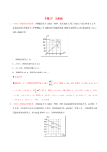 三年高考（2017-2019）高考物理真题分项汇编 专题07 功和能（含解析）