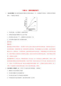 三年高考（2017-2019）高考生物真题分项汇编 专题09 植物的激素调节（含解析）