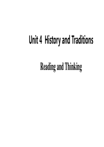 新教材2021学年高中英语人教必修第二册课件Unit4Period201ReadingandThin