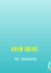 课标专用5年高考3年模拟A版2020高考生物专题12基因的自由组合定律课件