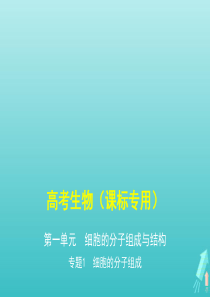 课标专用5年高考3年模拟A版2020高考生物专题1细胞的分子组成课件