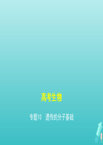 课标专用5年高考3年模拟A版2021高考生物专题10遗传的分子基次件