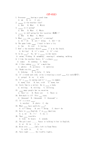 七年级英语下学期期末语法单选练习题（Unit 7-12，无答案）（新版）人教新目标版