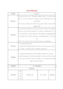 七年级英语下册 Unit 3 Welcome to Sunshine Town Reading 1教