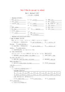 七年级英语下册 Unit 3 How do you get to school Part 1 Sec