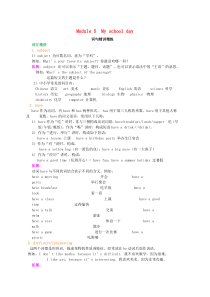 七年级英语上册 Module 5 My school day词句精讲精练 （新版）外研版