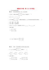 七年级数学下册 解题技巧专题 解二元一次方程组（新版）新人教版