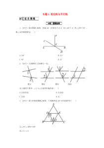 七年级数学上册 专题4 相交线与平行线练习 （新版）华东师大版