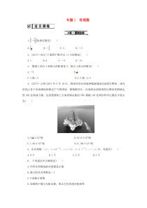 七年级数学上册 专题1 有理数练习 （新版）华东师大版