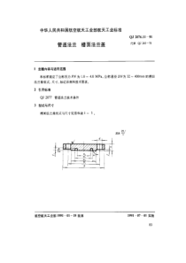 QJ 2076.11-1991 管道法兰 槽面法兰盖