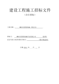 嵊州市国贸商城建设工程施工招标文件