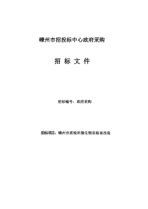 嵊州市招投标中心政府采购--招标文件（DOC 21页）